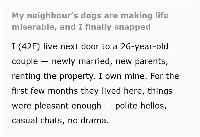 Woman frustrated with noisy neighbor dogs, expressing no regret after snapping about constant barking disturbances. Woman frustrated with noisy neighbor dogs, expressing no regret after snapping about constant barking disturbances.