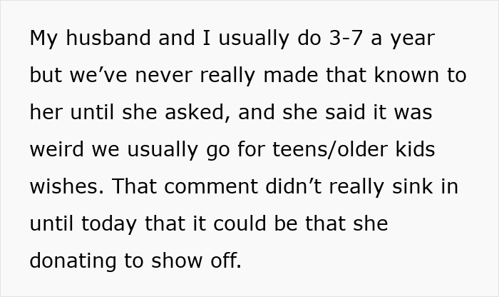 Woman decides to destroy child's Christmas presents over sister not contributing enough to charity donation debate Woman decides to destroy child's Christmas presents over sister not contributing enough to charity donation debate