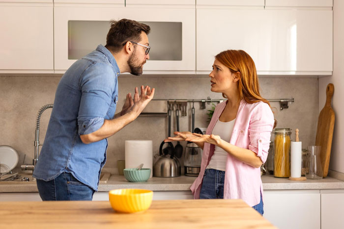 Couple arguing in kitchen over cooked roasts husband gave away, wife shocked after hours of cooking a $50 meal. Couple arguing in kitchen over cooked roasts husband gave away, wife shocked after hours of cooking a $50 meal.