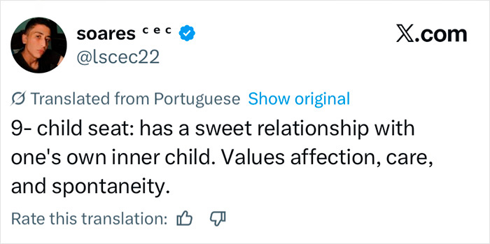 Tweet explaining the hidden test therapists may use to judge your inner child and emotional traits upon entering the room.