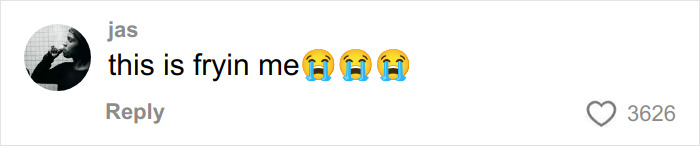 Social media comment reacting with crying emojis, related to fans convinced Timothée Chalamet is masked rapper EsDeeKid. Social media comment reacting with crying emojis, related to fans convinced Timothée Chalamet is masked rapper EsDeeKid.