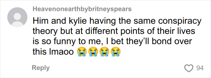 Comment mentioning fans' funny conspiracy theory about Timothée Chalamet and masked rapper EsDeeKid with laughing emojis. Comment mentioning fans' funny conspiracy theory about Timothée Chalamet and masked rapper EsDeeKid with laughing emojis.