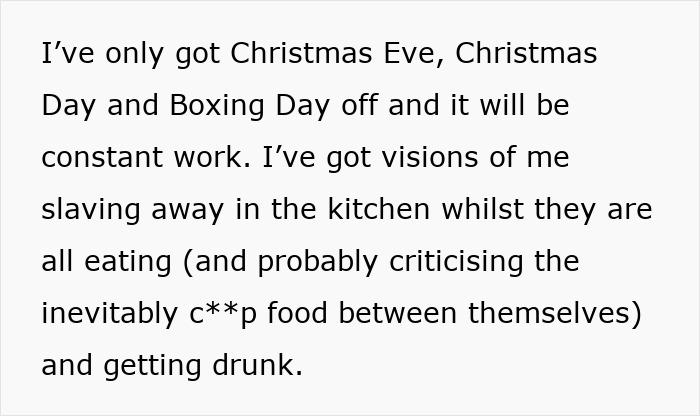 Woman with weary expression avoids cooking foreign traditional Christmas spread, feeling overwhelmed by holiday kitchen demands. Woman with weary expression avoids cooking foreign traditional Christmas spread, feeling overwhelmed by holiday kitchen demands.