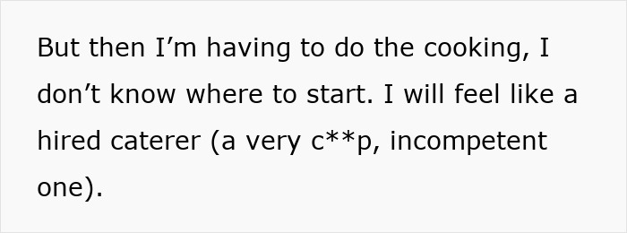 Text expressing frustration about having to cook a foreign traditional Christmas spread and feeling incompetent doing it. Text expressing frustration about having to cook a foreign traditional Christmas spread and feeling incompetent doing it.