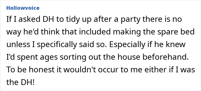 Wife prepares feast and fun for family while husband only opens oven door, calling her moody. Wife prepares feast and fun for family while husband only opens oven door, calling her moody.