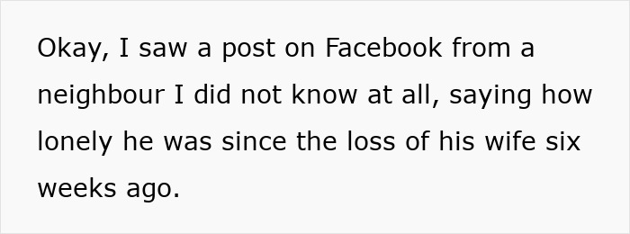 Text excerpt about a woman giving lonely widower company as he fixates and appears wherever she goes. Text excerpt about a woman giving lonely widower company as he fixates and appears wherever she goes.