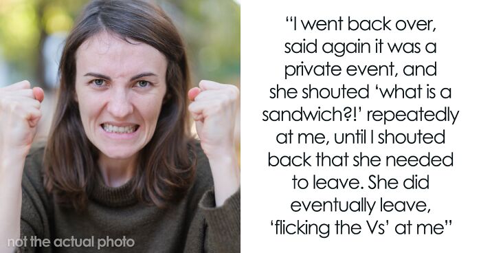 Gatecrashing Woman Makes A Scene At A Private Party Over “A Sandwich” For Her Children