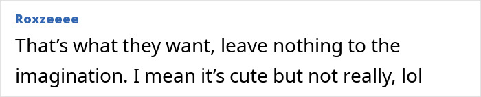 User comment screenshot showing a message about leaving nothing to the imagination discussing the activewear trend and public decency debate.