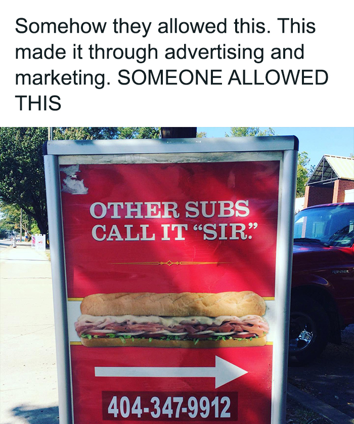 Funny meme showing a sandwich ad with the text "Other subs call it 'sir'" highlighting dark and cold winter day humor.