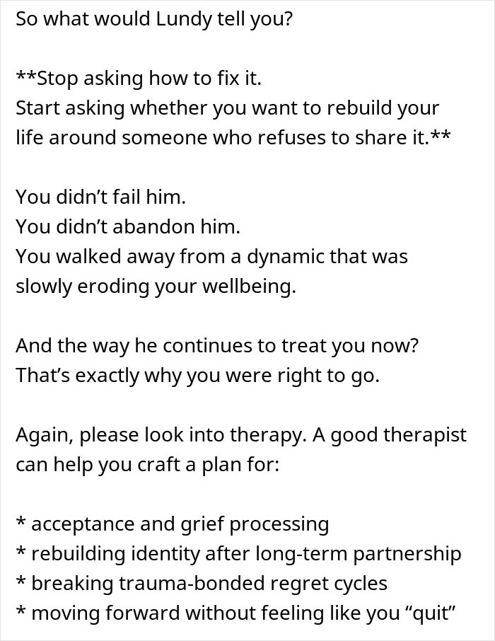 Text advice on rebuilding life after divorce regrets, focusing on therapy and wellbeing for emotional healing and moving forward. Text advice on rebuilding life after divorce regrets, focusing on therapy and wellbeing for emotional healing and moving forward.