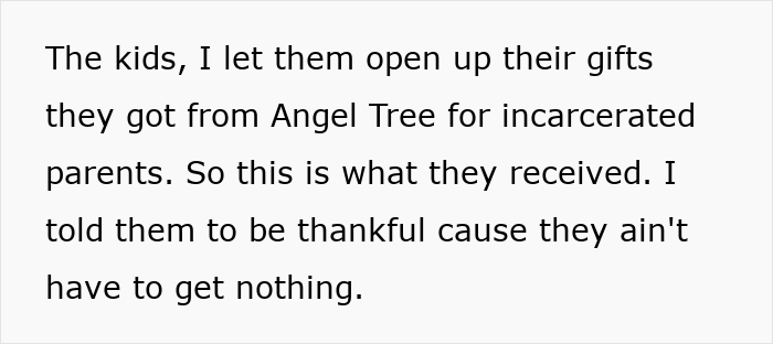 Mother films son’s reaction to Angel Tree gifts for incarcerated parents, sparking 2M views and many opinions. Mother films son’s reaction to Angel Tree gifts for incarcerated parents, sparking 2M views and many opinions.