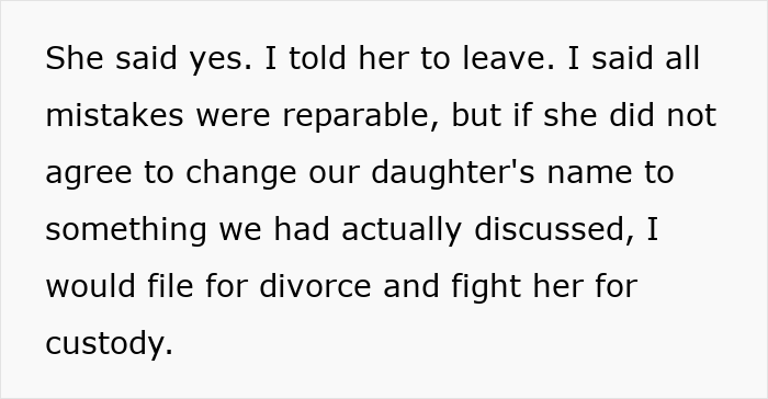 Couple facing breakup over newborn's bizarre name Tragediegh escalation causes tension and custody threats between parents.