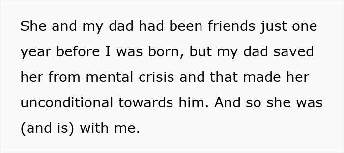 Text about daughter honoring dad's bestie as mom at wedding and bio mom reacting with a fit.