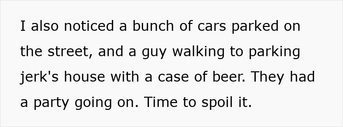 Man walking to rude guy’s house with beer by cars blocking fire hydrant and driveway, neighbor plans to call the cops. Man walking to rude guy’s house with beer by cars blocking fire hydrant and driveway, neighbor plans to call the cops.