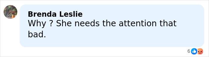 Comment by Brenda Leslie criticizing attention-seeking behavior in response to Angelina Jolie mastectomy scars discussion.