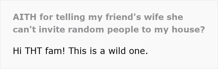 Text conversation screenshot discussing a host telling a friend&rsquo;s wife she can&rsquo;t invite random people, leading to canceled Christmas plans.