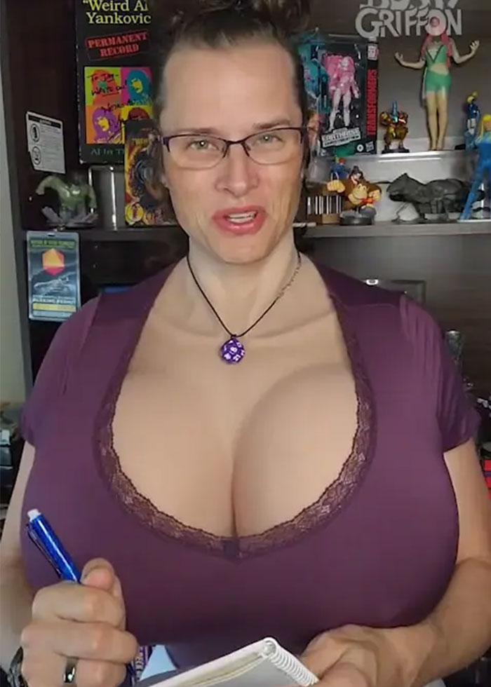 High school teacher in purple top holding a notebook and pen, costume photos online sparking outrage among parents. High school teacher in purple top holding a notebook and pen, costume photos online sparking outrage among parents.