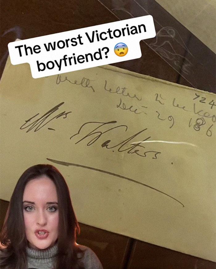 Woman reacting to a handwritten letter from the worst Victorian boyfriend sparking questions about historical behavior. Woman reacting to a handwritten letter from the worst Victorian boyfriend sparking questions about historical behavior.