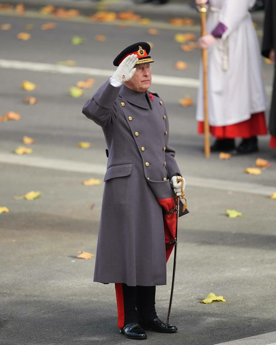 Man in formal military uniform saluting during a ceremony, representing oldest surviving monarchies in the world.