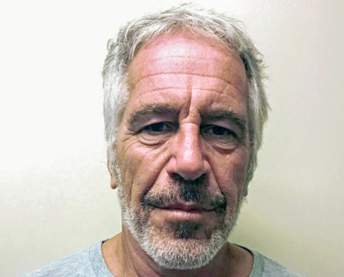 Mugshot of Jeffrey Epstein related to file dump exposing troubling art and bizarre role-play costumes in NYC townhouse. Mugshot of Jeffrey Epstein related to file dump exposing troubling art and bizarre role-play costumes in NYC townhouse.