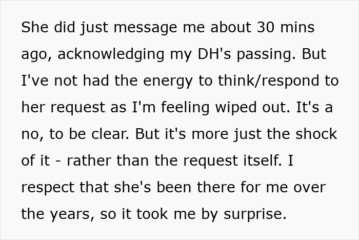 Text message showing a woman feeling sad and shocked about ending a 22-year-long friendship after an unhinged request. Text message showing a woman feeling sad and shocked about ending a 22-year-long friendship after an unhinged request.