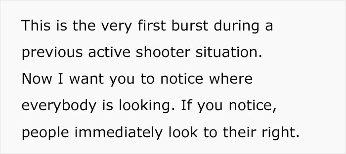Text describing reactions in an active shooter situation, highlighting mass shooting survival tips everyone needs to know. Text describing reactions in an active shooter situation, highlighting mass shooting survival tips everyone needs to know.