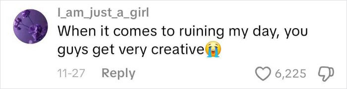 Screenshot of a social media comment reacting to a woman’s proposal to her boyfriend of 14 years with a crying emoji. Screenshot of a social media comment reacting to a woman’s proposal to her boyfriend of 14 years with a crying emoji.
