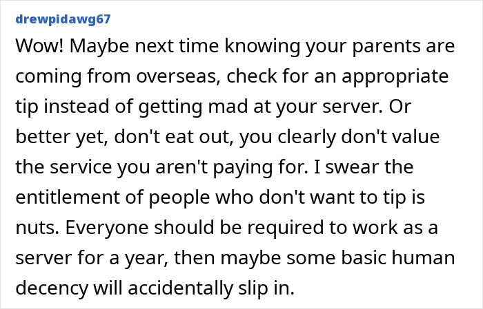 Restaurant Guests Tip $7, Are Chased Out The Door By Angry Server Restaurant Guests Tip $7, Are Chased Out The Door By Angry Server