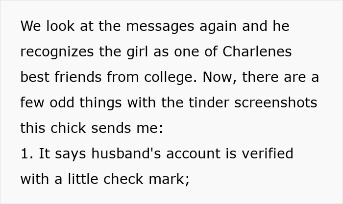 Alt text: Woman receives proof of cheating involving tinder screenshots revealing crazy ex-girlfriends and verified husband accounts. Alt text: Woman receives proof of cheating involving tinder screenshots revealing crazy ex-girlfriends and verified husband accounts.
