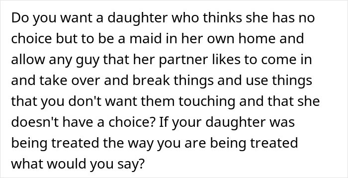 Text excerpt about a woman shutting down boys’ nights at their house after they go too far and expressing dislike of his friends. Text excerpt about a woman shutting down boys’ nights at their house after they go too far and expressing dislike of his friends.