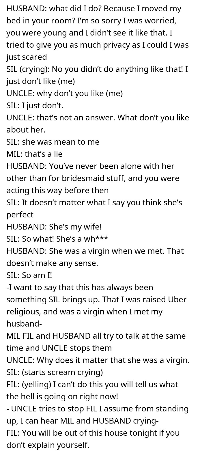 Text conversation revealing family conflict over woman’s obsession with her brother leading to hospitalization. Text conversation revealing family conflict over woman’s obsession with her brother leading to hospitalization.