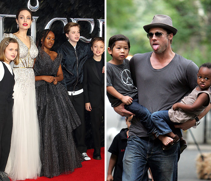 Actors and their children on red carpet and outdoors, illustrating nepo babies who turned into nope babies and left fame behind