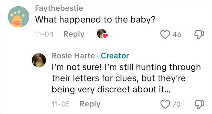 Screenshot of a TikTok conversation discussing a letter from the worst Victorian boyfriend and women’s reactions. Screenshot of a TikTok conversation discussing a letter from the worst Victorian boyfriend and women’s reactions.