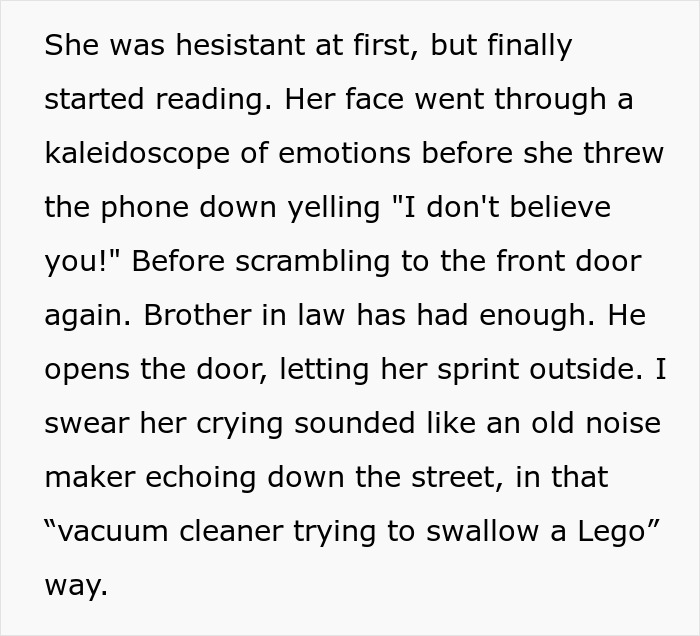 Woman upset and crying outside after barefoot spiritual advisor causes comical chaos at Thanksgiving family gathering.