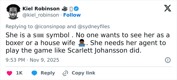 Screenshot of a social media reply discussing Sydney Sweeney and Lindsay Lohan comparison sparking heated reactions. Screenshot of a social media reply discussing Sydney Sweeney and Lindsay Lohan comparison sparking heated reactions.