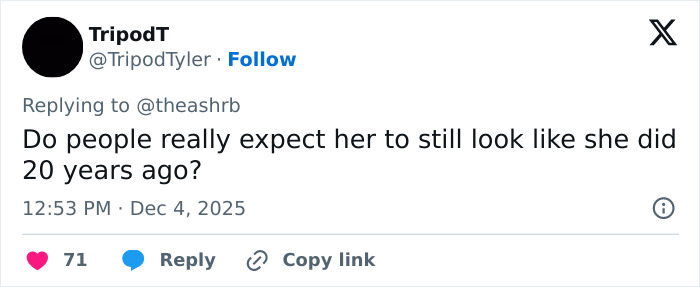 Screenshot of a tweet discussing fans' reactions to Kelly Osbourne's transformation and her tribute to dad Ozzy.