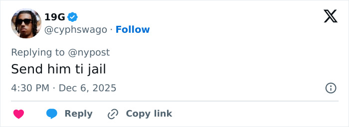 Screenshot of a social media reply demanding justice related to boyfriend who abandoned woman on Austrian mountain.