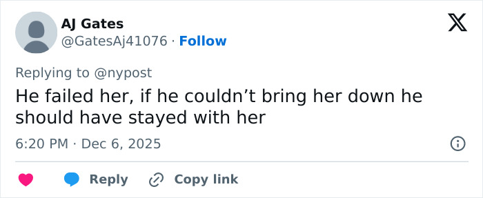 Tweet from AJ Gates expressing regret over a woman abandoned by boyfriend who fatally froze on Austria’s highest peak. Tweet from AJ Gates expressing regret over a woman abandoned by boyfriend who fatally froze on Austria’s highest peak.