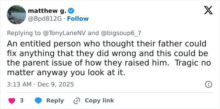 Tweet discussing an entitled wealthy US student and their behavior after leaving girlfriend unresponsive following an altercation. Tweet discussing an entitled wealthy US student and their behavior after leaving girlfriend unresponsive following an altercation.