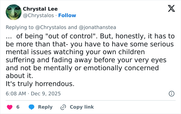Tweet discussing parents neglecting a 5-month-old's health leading to tragic consequences due to pseudoscience beliefs. Tweet discussing parents neglecting a 5-month-old's health leading to tragic consequences due to pseudoscience beliefs.