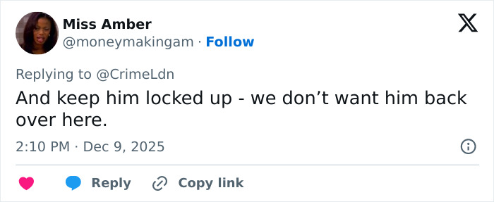 Screenshot of a tweet commenting on the behavior of a wealthy US student after an altercation with his girlfriend. Screenshot of a tweet commenting on the behavior of a wealthy US student after an altercation with his girlfriend.