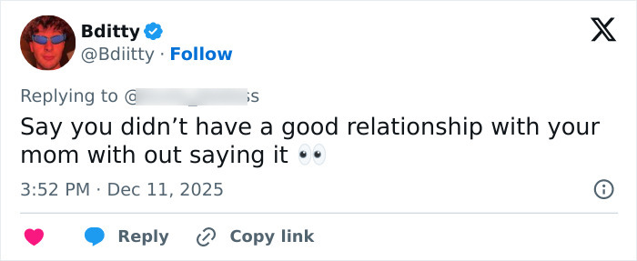 Screenshot of Twitter post showing a user commenting on mother-son photoshoot sparking parenting debate.