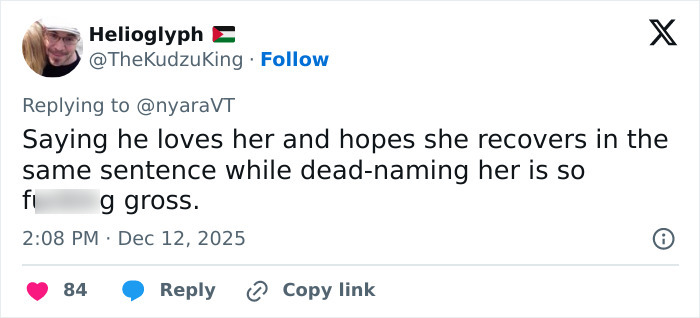 Tweet criticizing Elon Musk’s comment about tragic mental illness and dead-naming his daughter sparks online outrage. Tweet criticizing Elon Musk’s comment about tragic mental illness and dead-naming his daughter sparks online outrage.