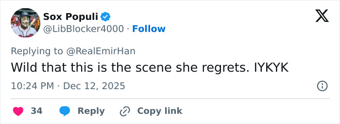 Twitter post discussing Jennifer Connelly admitting regret about an iconic movie scene sparking a career debate. Twitter post discussing Jennifer Connelly admitting regret about an iconic movie scene sparking a career debate.