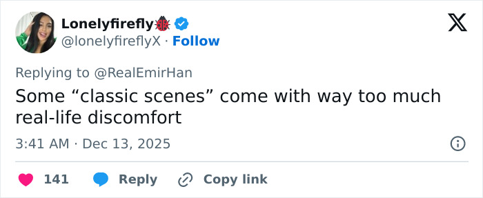 Screenshot of a tweet discussing Jennifer Connelly’s regrets about an iconic movie scene sparking career debate. Screenshot of a tweet discussing Jennifer Connelly’s regrets about an iconic movie scene sparking career debate.