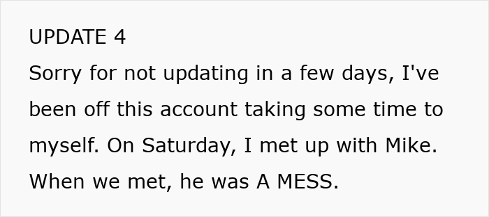 Text update about a bride walking out after learning the groom cheated with her mom, describing emotional mess. Text update about a bride walking out after learning the groom cheated with her mom, describing emotional mess.