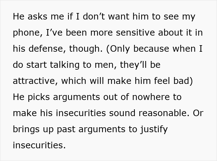 Text about a man pushing for an open marriage but struggling with insecurity and emotional challenges he cannot handle.