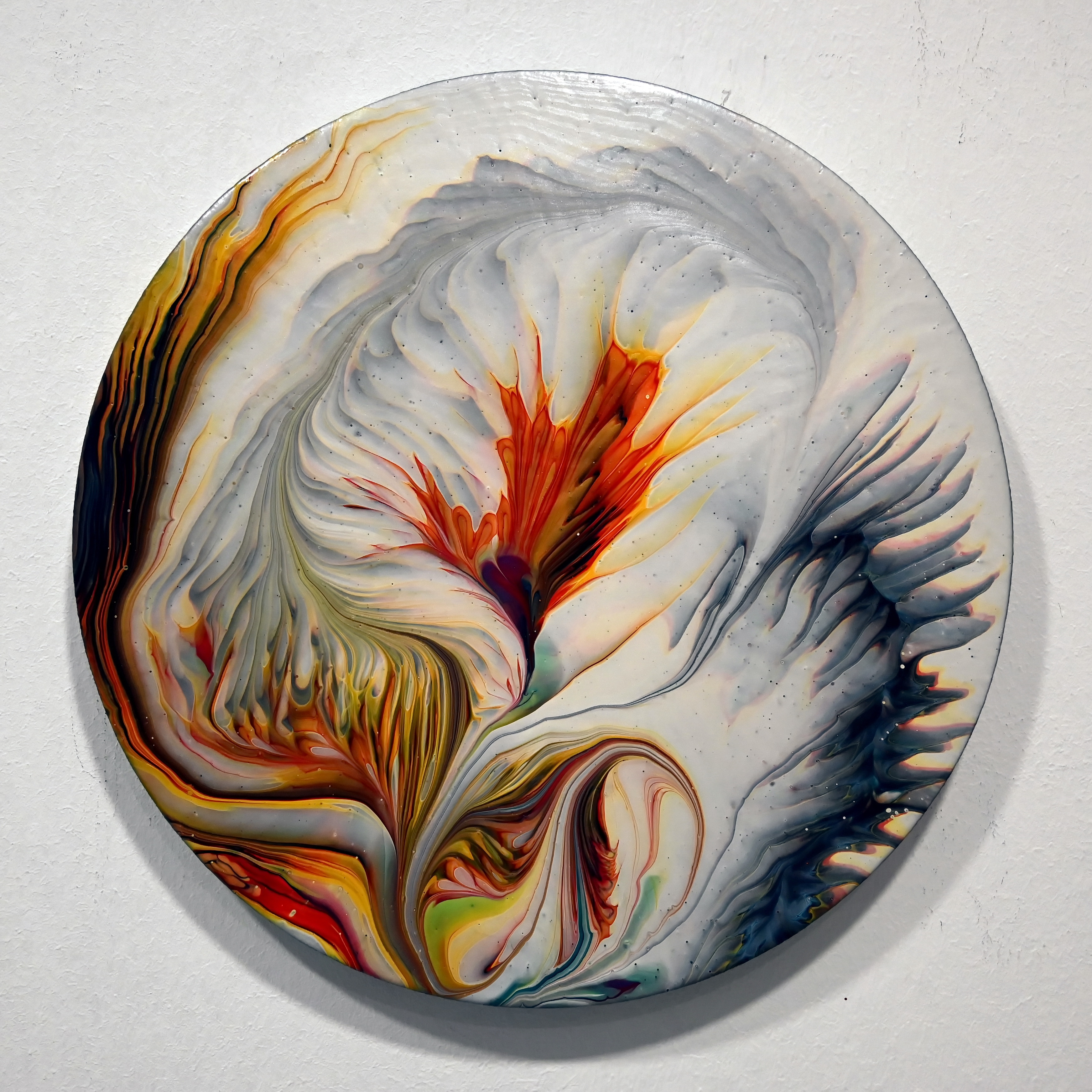 Wildflower ~ Hypnotic Paint Flow 🎨 Acrylic Pour With A Gravy Boat / ASMR