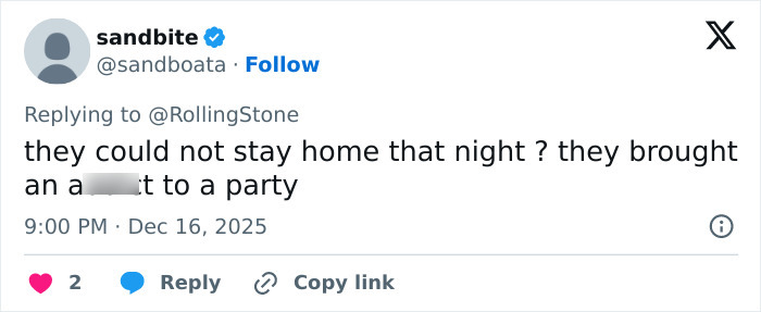 Screenshot of a tweet discussing Rob Reiner's son asking celebrities at Conan O'Brien's party that freaked everyone out. Screenshot of a tweet discussing Rob Reiner's son asking celebrities at Conan O'Brien's party that freaked everyone out.