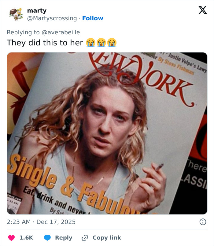 Close-up of Karoline Leavitt on a magazine cover with a serious expression, defended by VF photographer. Close-up of Karoline Leavitt on a magazine cover with a serious expression, defended by VF photographer.